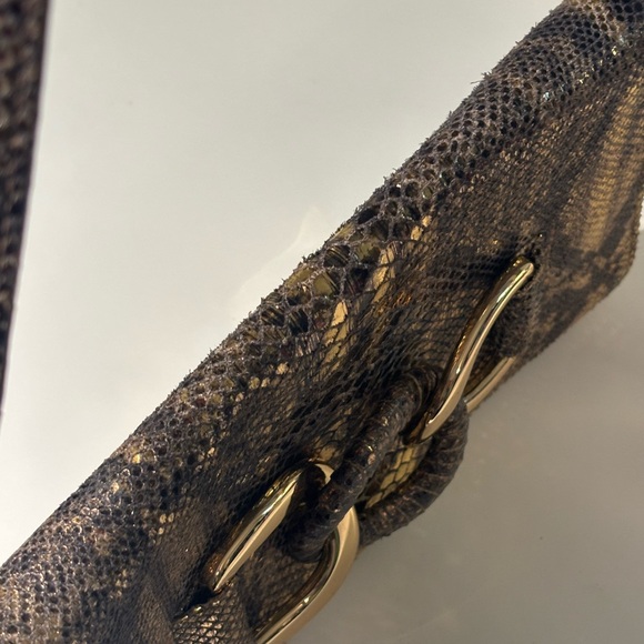 Michael Kors Leather Snake Clutch